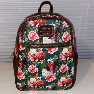 Loungefly Disney Robin Hood Characters Floral Mini Backpack